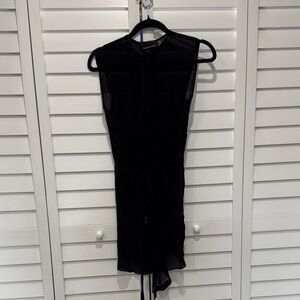 Nicolas Andreas Taralis -  Elegant Sheet Black Sleeveless top